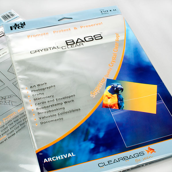 8.5x11 Clear Bags - Pack of 25
